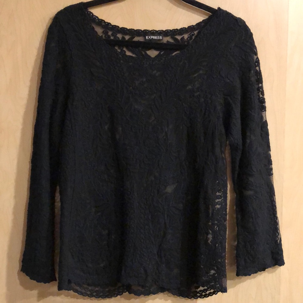 Express black lacy top